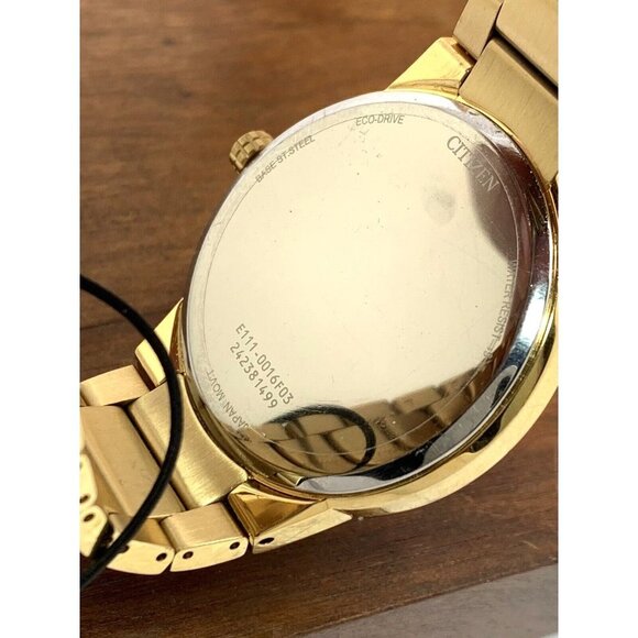 Citizen Men's Watch BM7582-56E Eco Drive Black Dial Gold Stainless Steel… - Picture 6 of 13